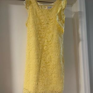Childrens Place Yellow Lace dress / never worn